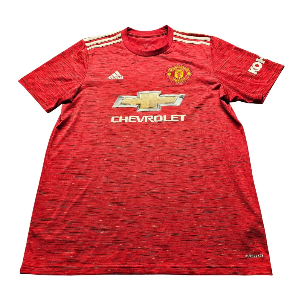 Manchester United Adidas Jersey Mens L Red Premier League Soccer Rashford 10 Kit